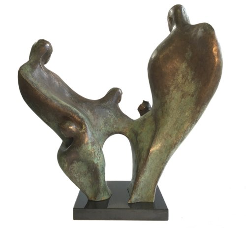 abstract_sculpture_bronze_resin_lynn_warren_pulling_together